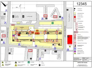 Brandschutzplan 2 Feuerwehrplan nach DIN 14095